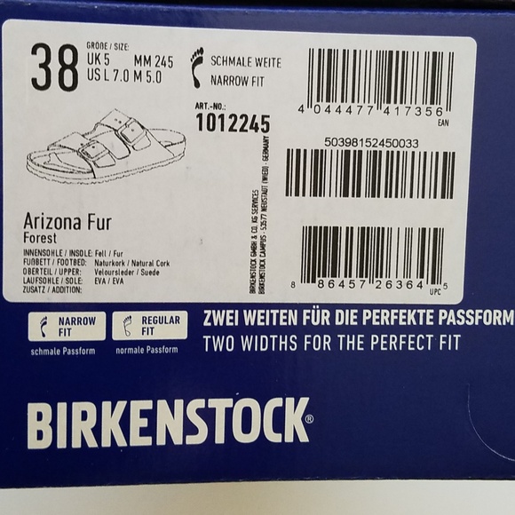 Birkenstock Arizona Forest Green Fur Sandals - Picture 8 of 8